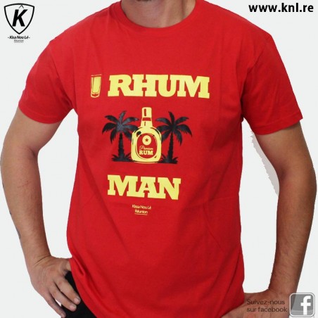 Tee Shirt I Rhum Man homme rouge