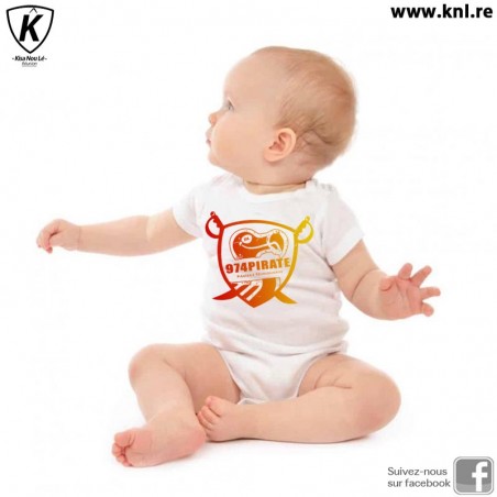 Body Bébé 974 Pirate blanc