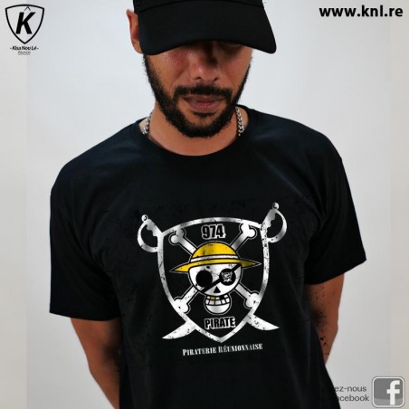 Tee Shirt One Pirate homme noir