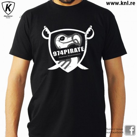 Tee Shirt 974 Pirate homme noir