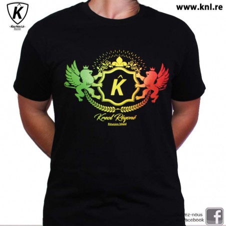 Tee Shirt Kreol Réyoné homme noir